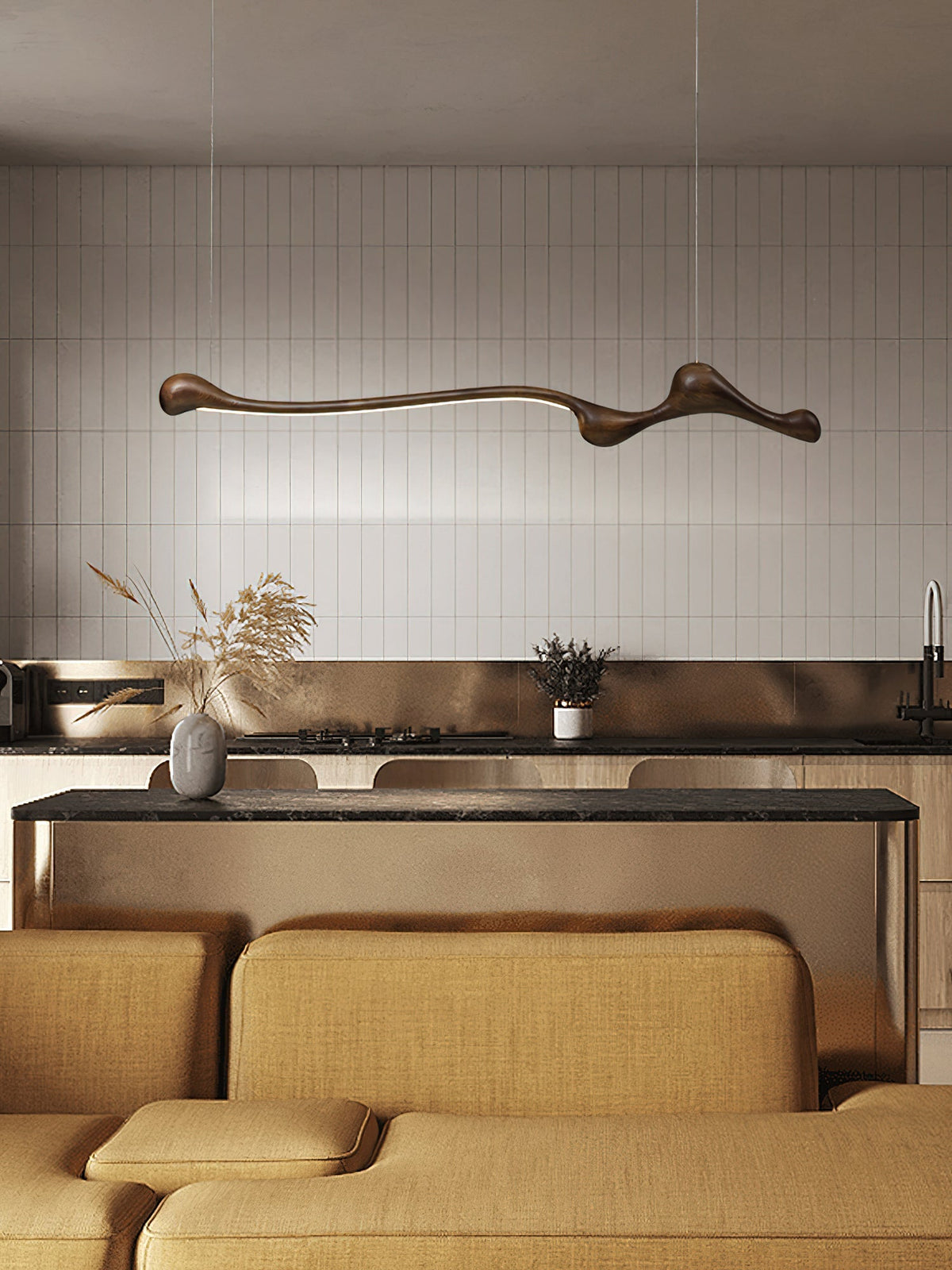 Alenor Hout Retro hanglamp