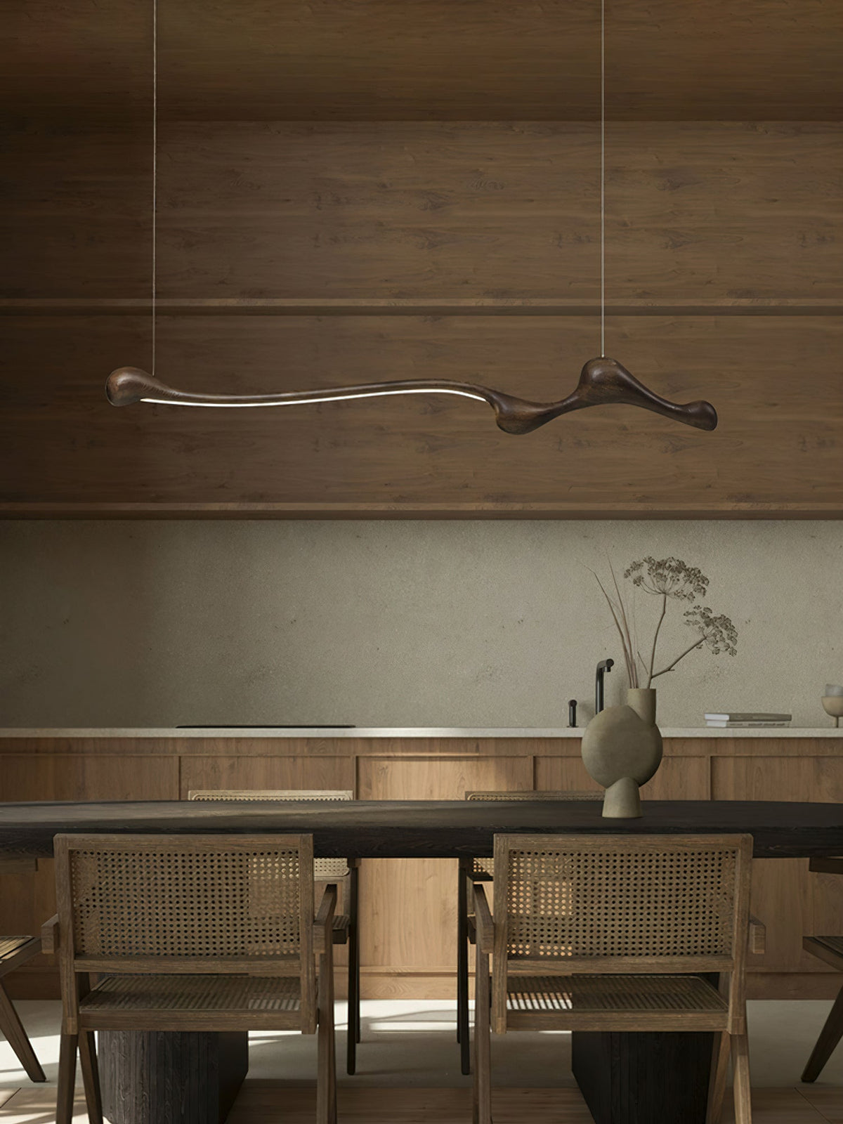 Alenor Hout Retro hanglamp