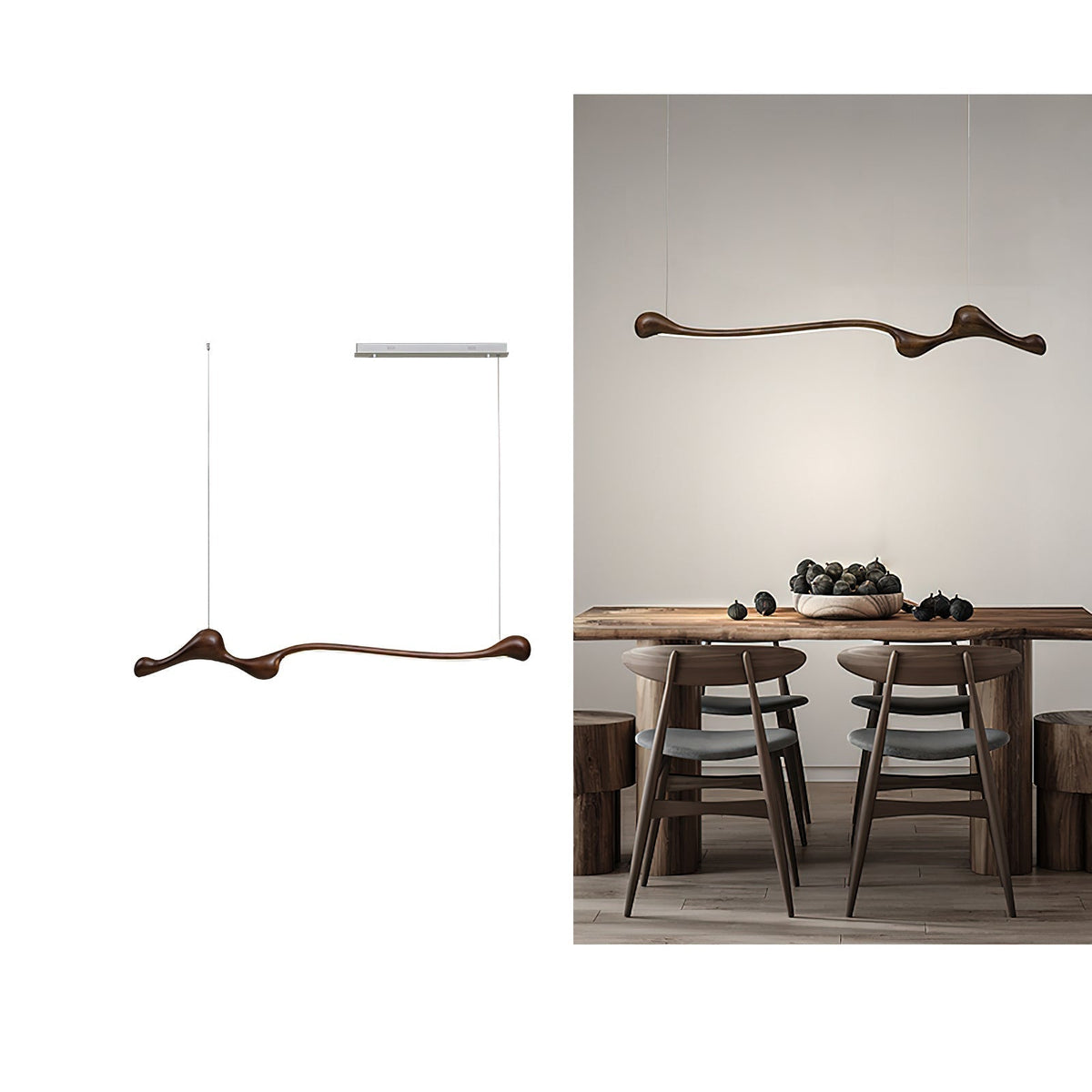 Alenor Hout Retro hanglamp
