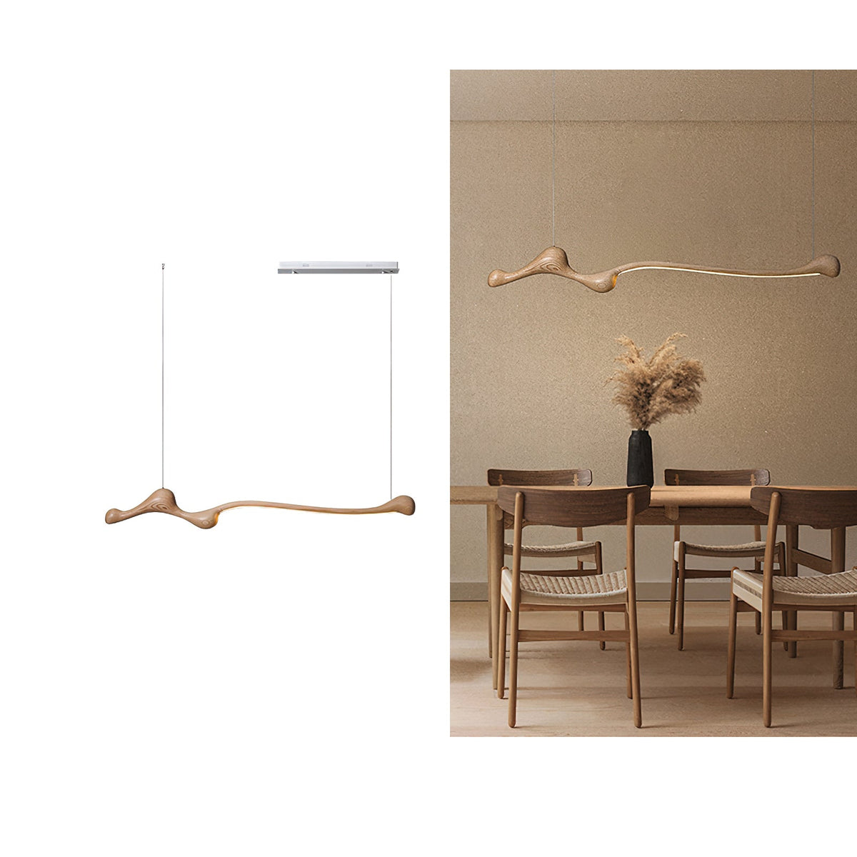 Alenor Hout Retro hanglamp