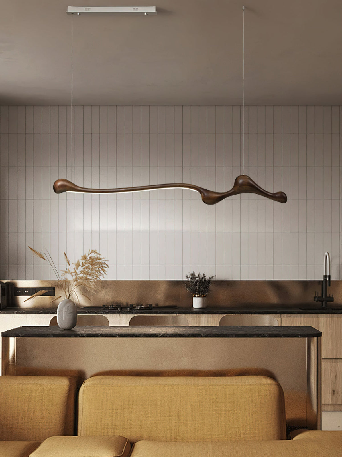 Alenor Hout Retro hanglamp
