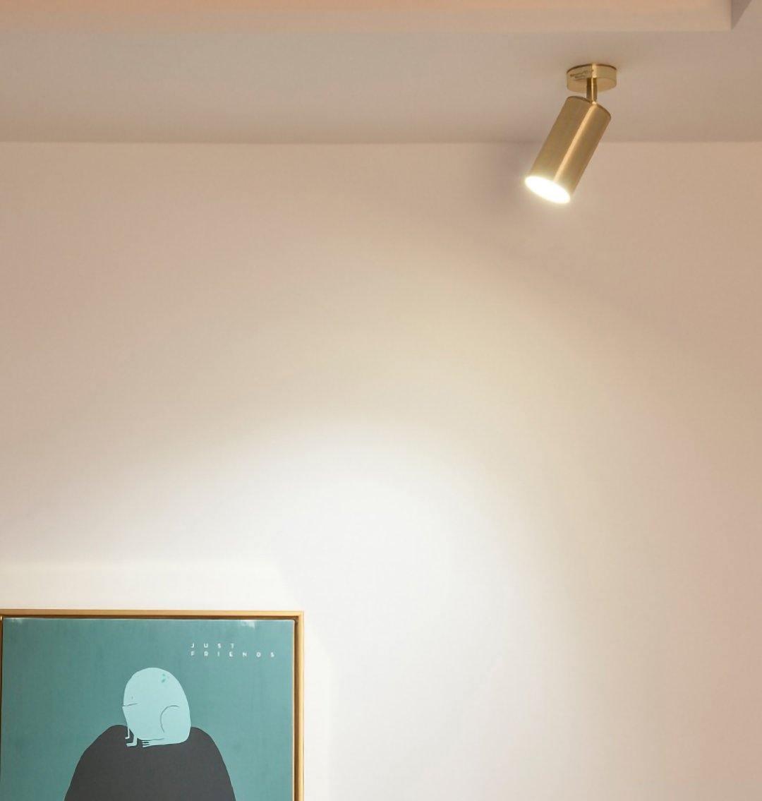 Grover draaibare messing wandlamp