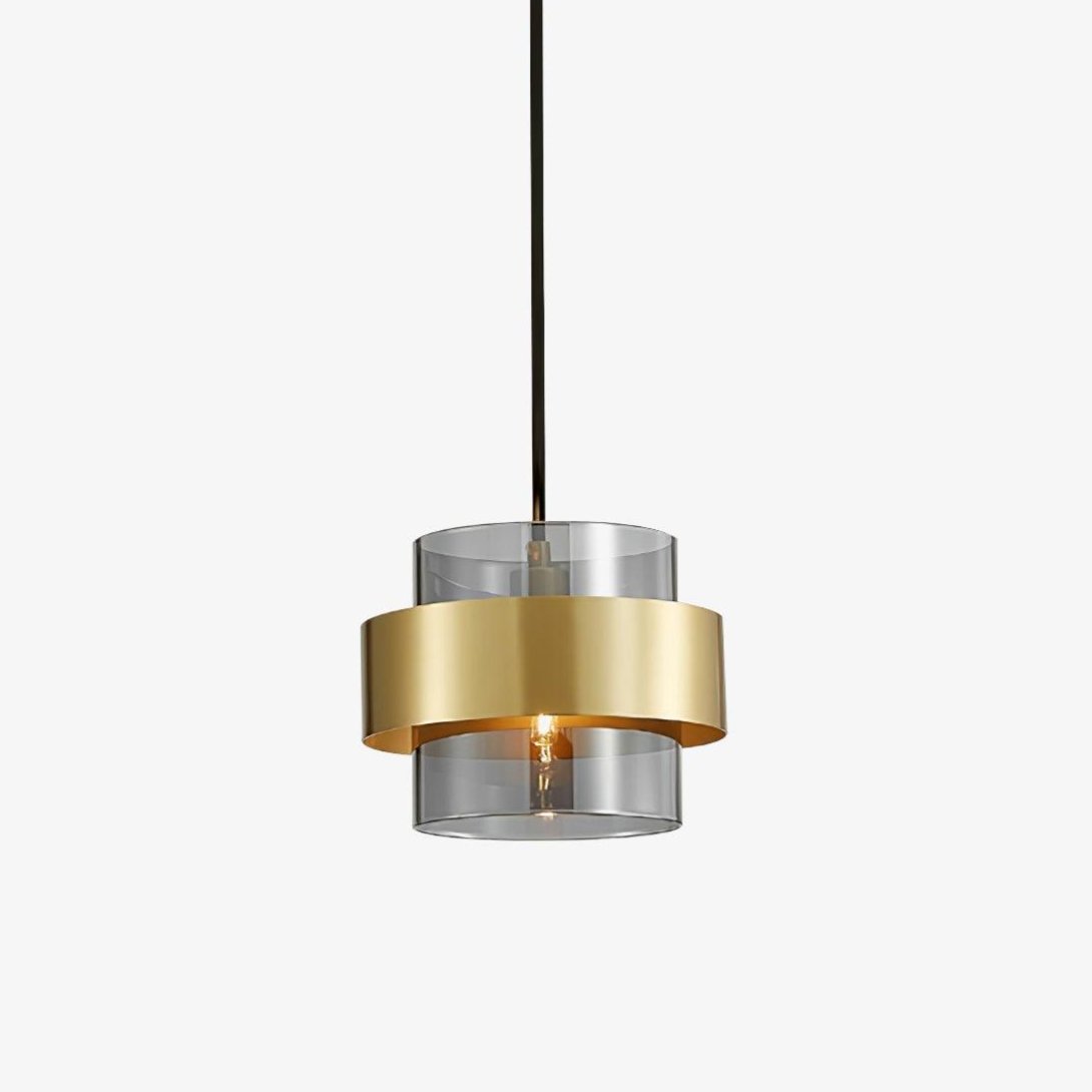 Celariella hanglamp messing cilindervormig glas modern