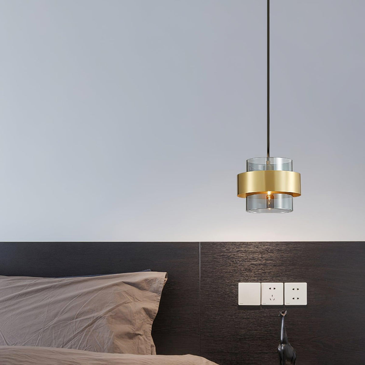 Celariella hanglamp messing cilindervormig glas modern