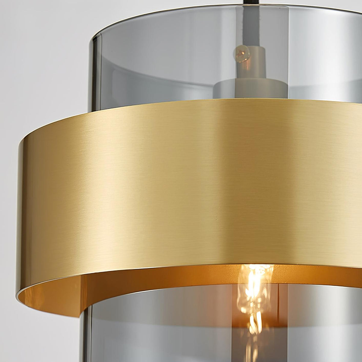 Celariella hanglamp messing cilindervormig glas modern