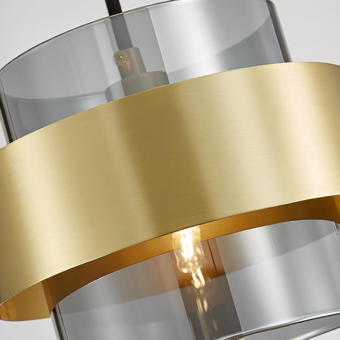 Celariella hanglamp messing cilindervormig glas modern