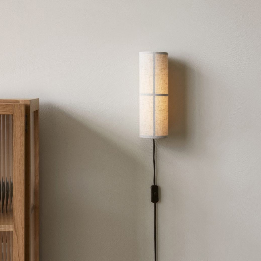 Seraniella Cylinder Noordse kunst met stekker Stof wandlamp