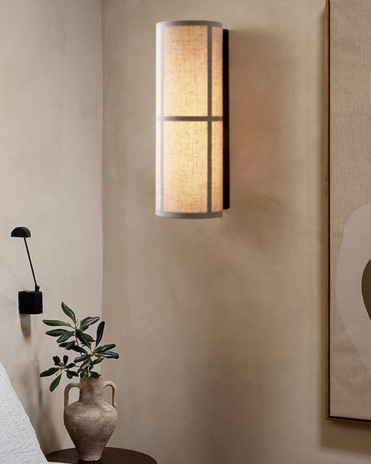 Mirinella wandlamp Cilinder Stoffen Kap Zachte Gloed