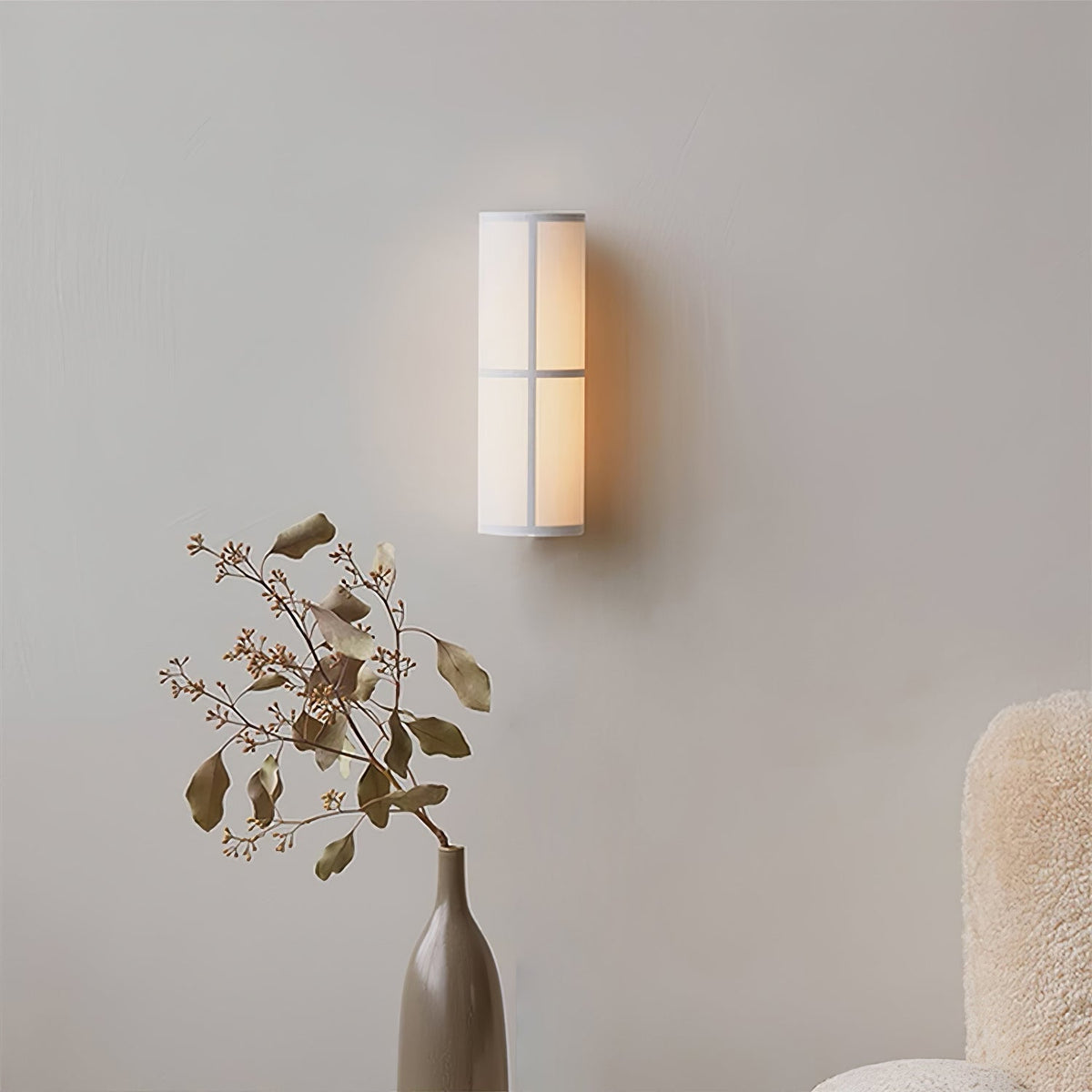 Mirinella wandlamp Cilinder Stoffen Kap Zachte Gloed