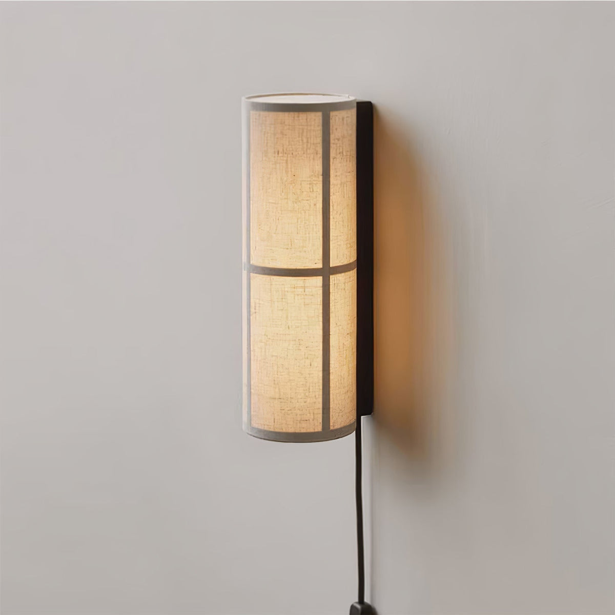 Seraniella Cylinder Noordse kunst met stekker Stof wandlamp