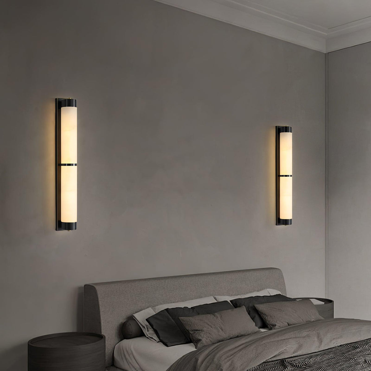 Albelise Minimalistische wandlamp van albast