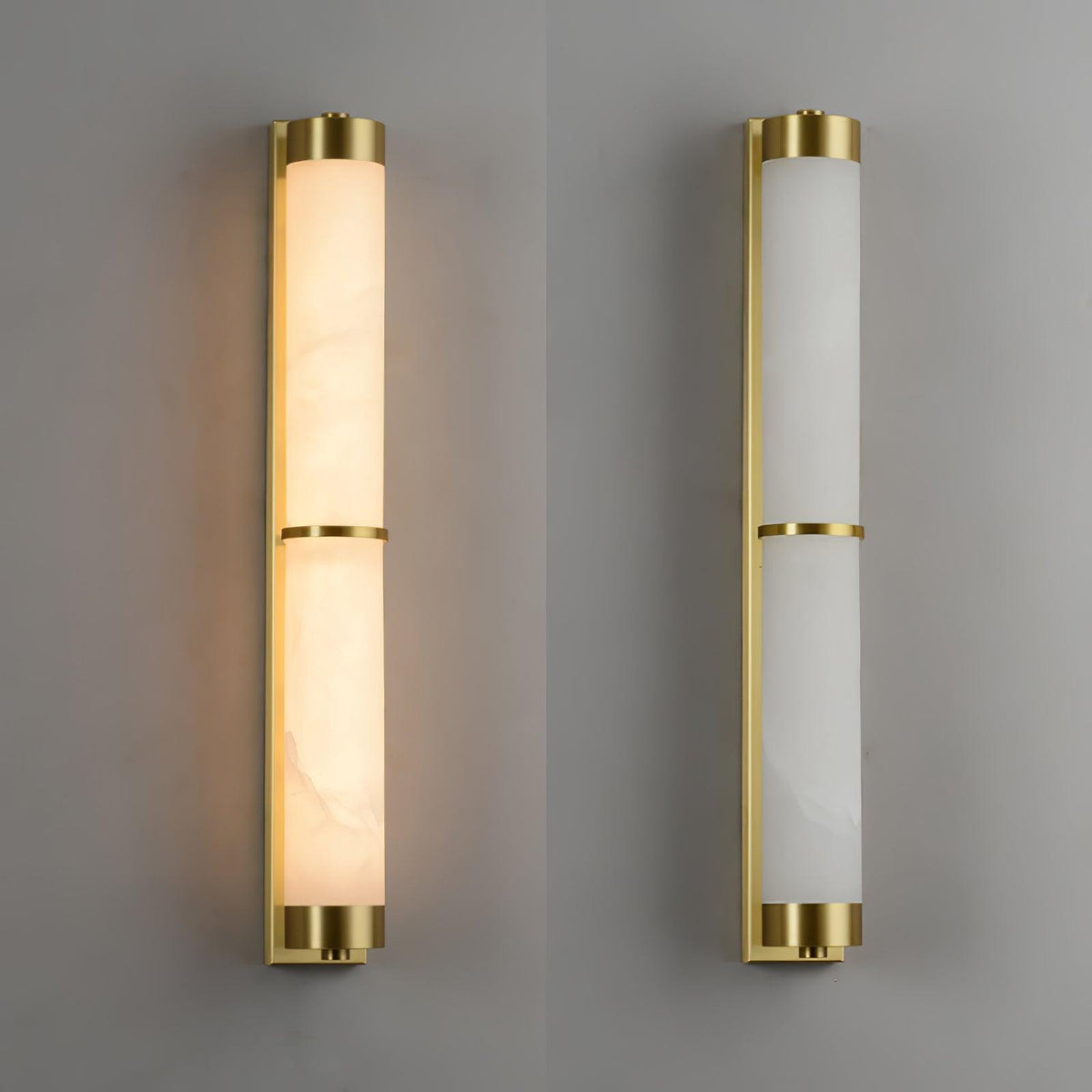 Albelise Minimalistische wandlamp van albast