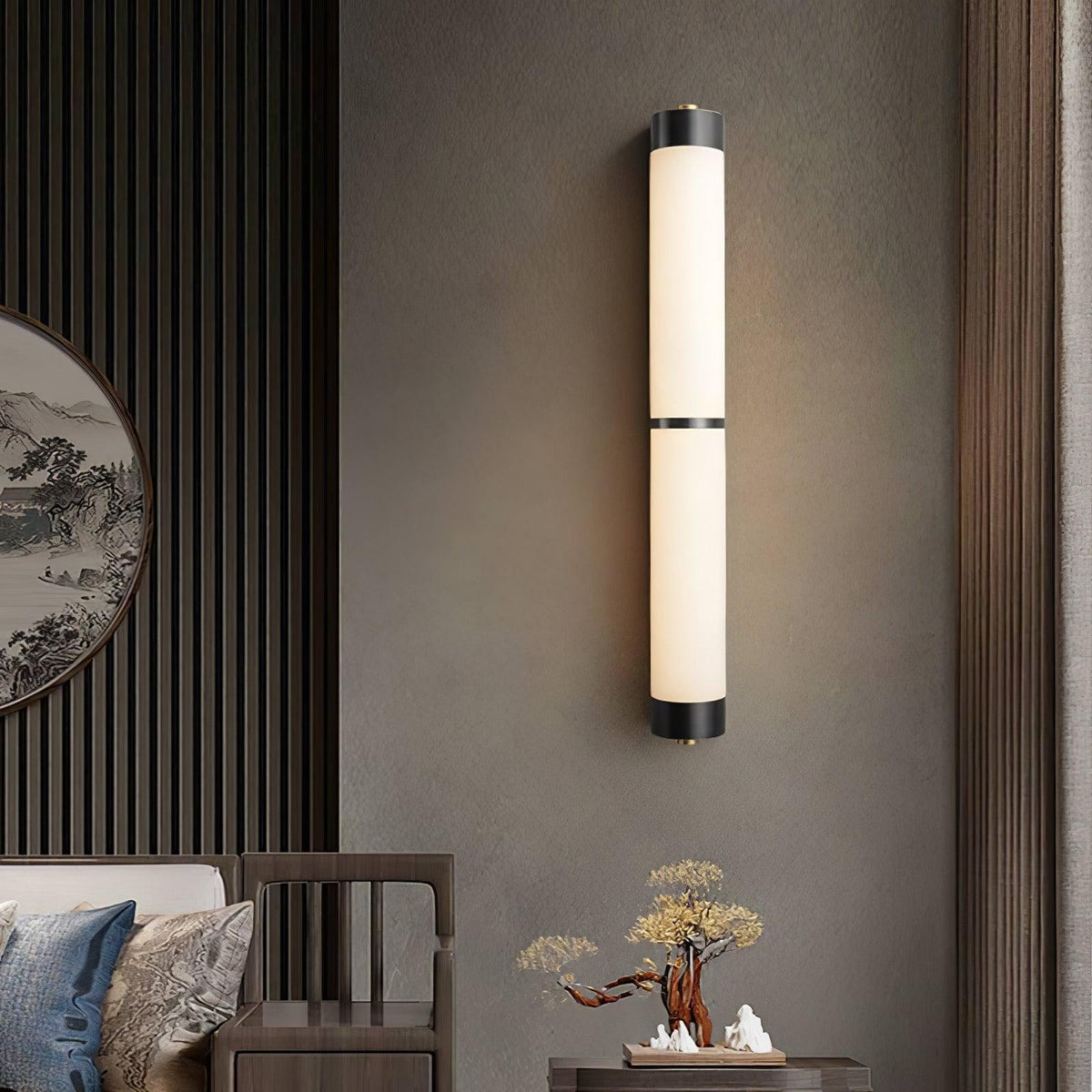 Albelise Minimalistische wandlamp van albast
