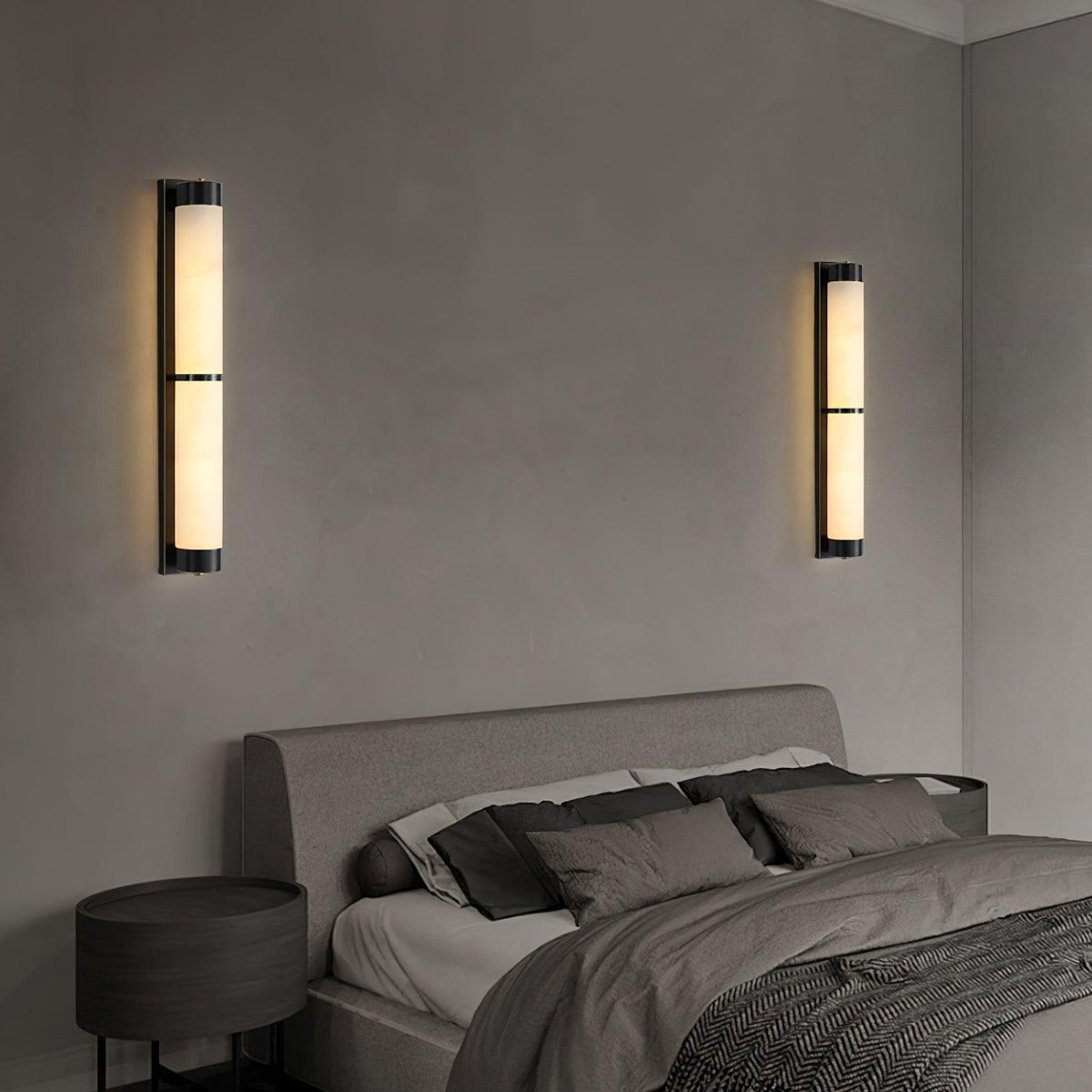 Albelise Minimalistische wandlamp van albast