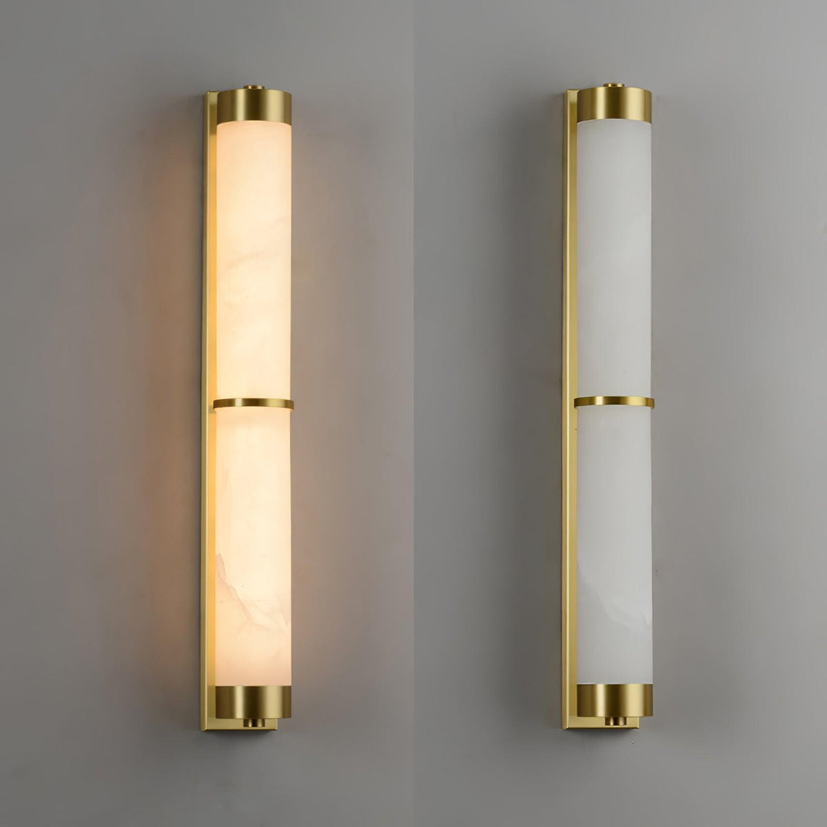 Albelise Minimalistische wandlamp van albast