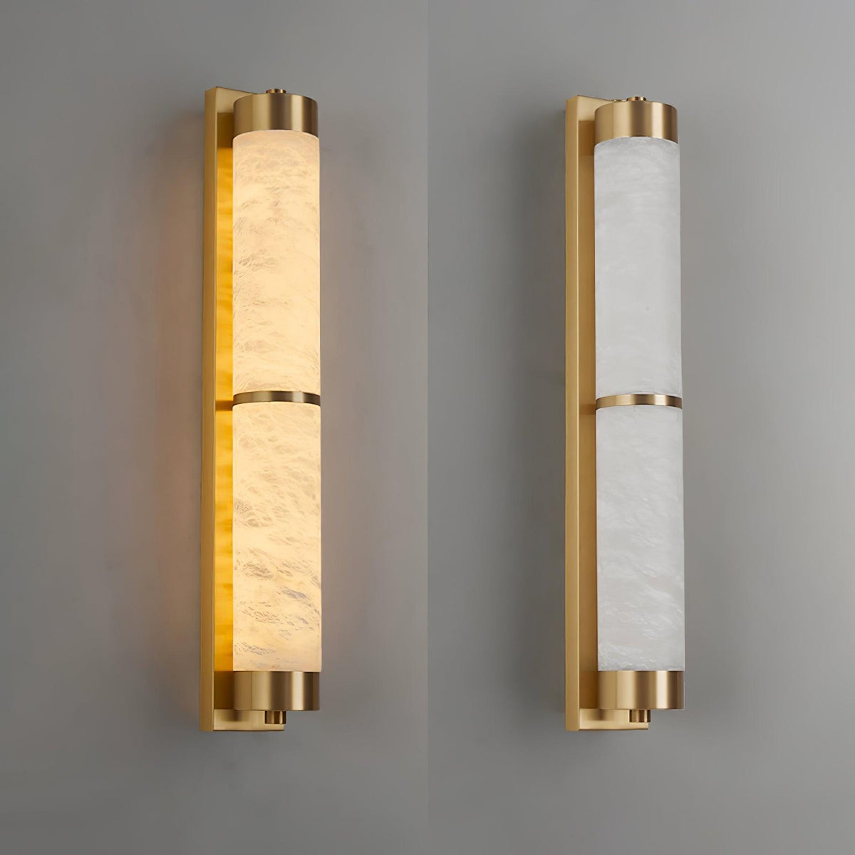 Albelise Minimalistische wandlamp van albast