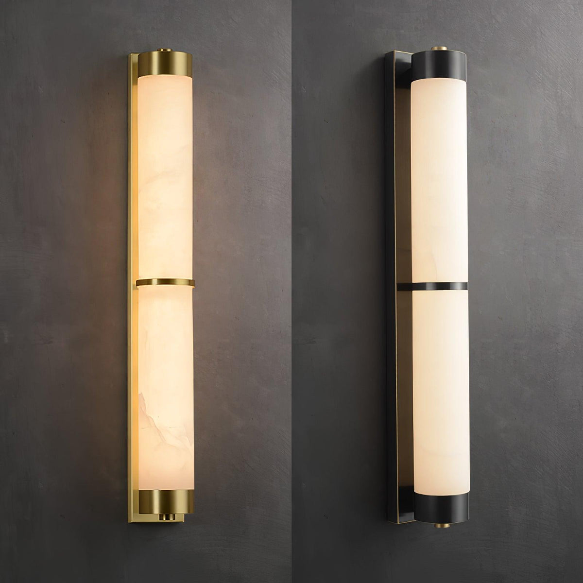 Albelise Minimalistische wandlamp van albast