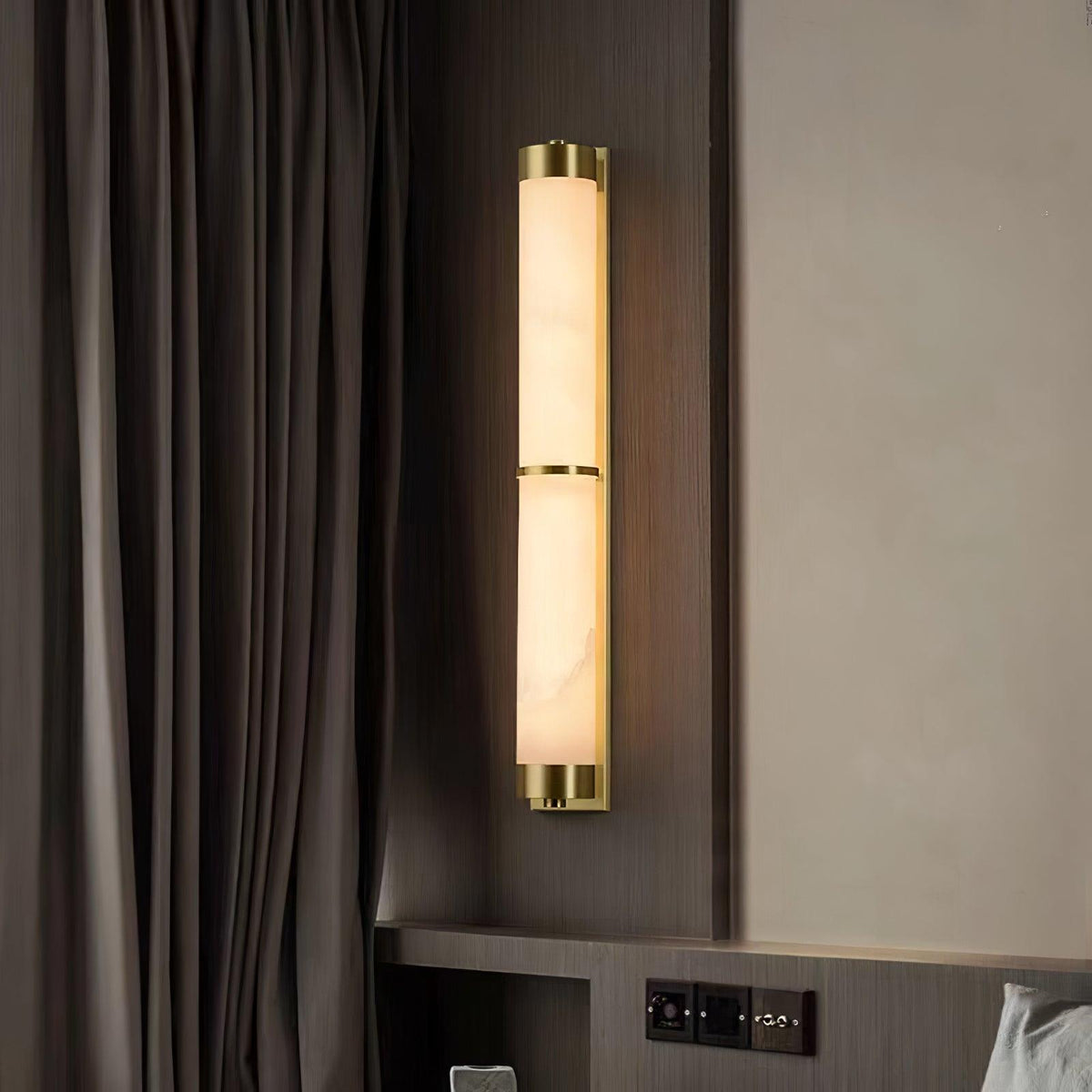 Albelise Minimalistische wandlamp van albast