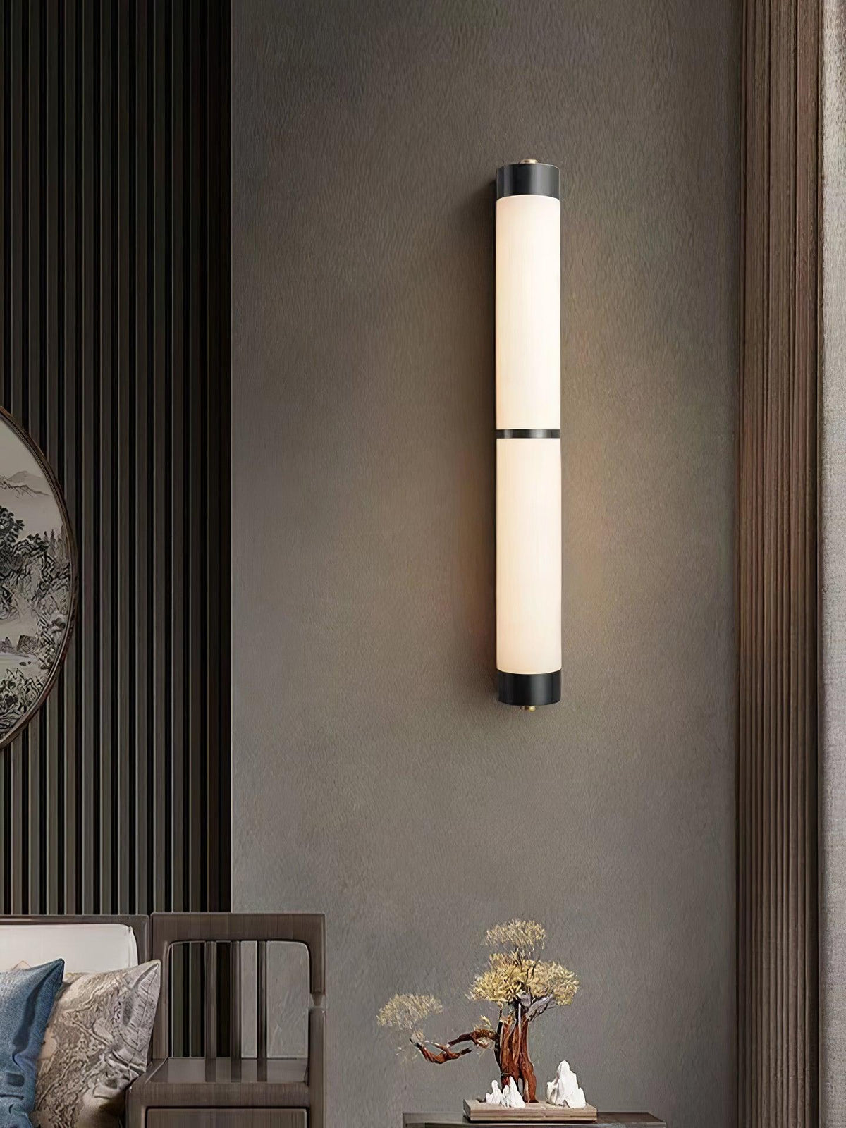 Albelise Minimalistische wandlamp van albast