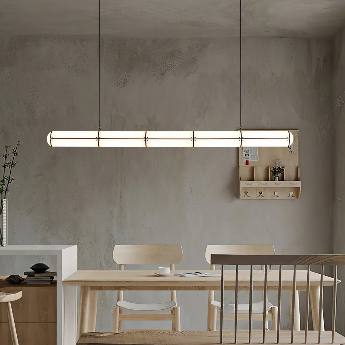 Rivenette hanglamp cilindrisch eindeloos voor eetkamer