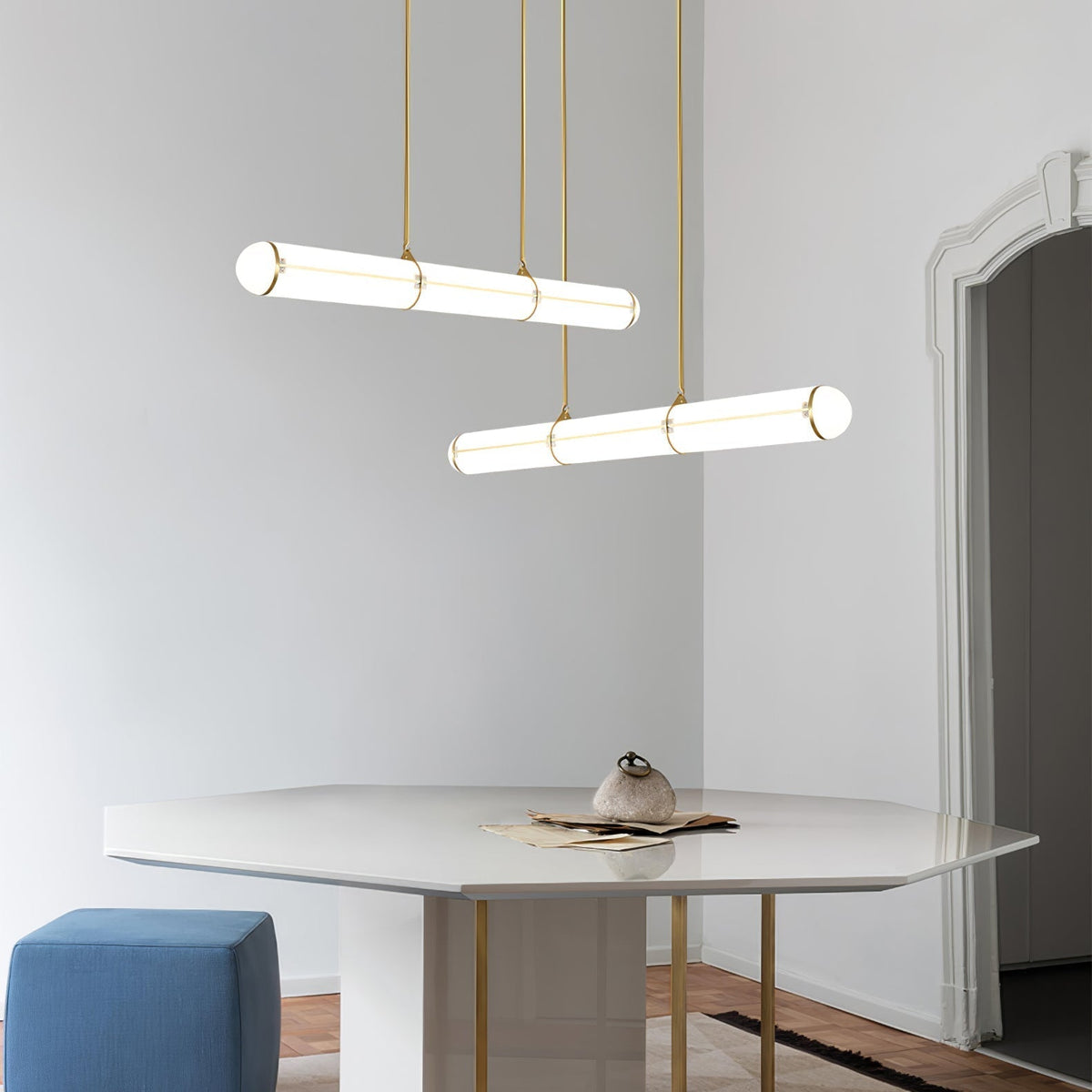Rivenette hanglamp cilindrisch eindeloos voor eetkamer