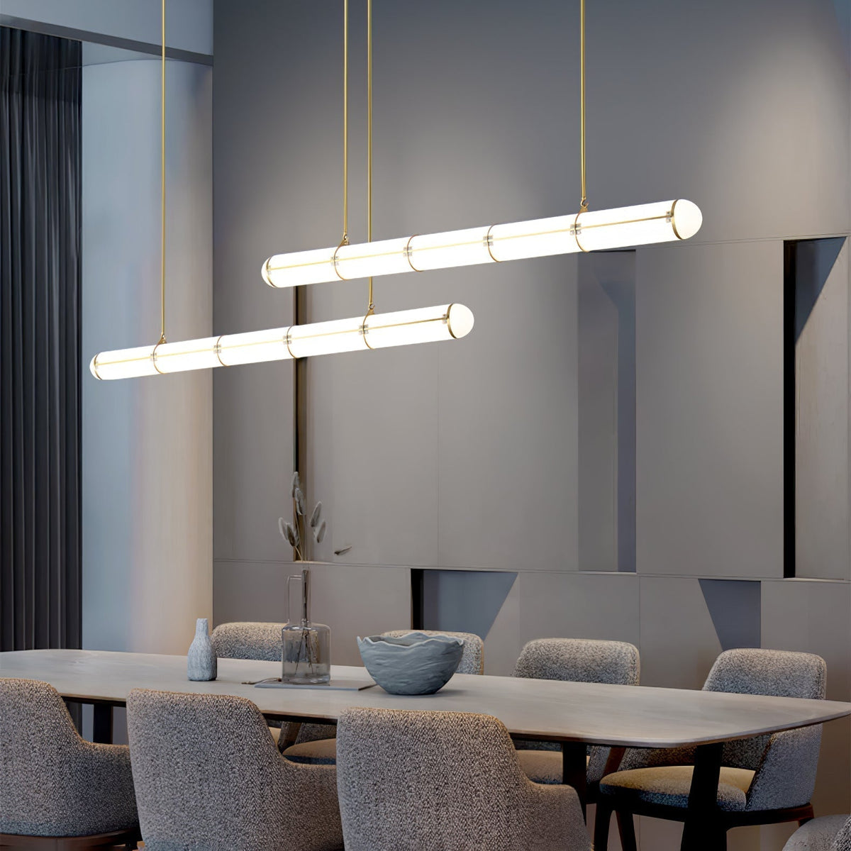 Rivenette hanglamp cilindrisch eindeloos voor eetkamer