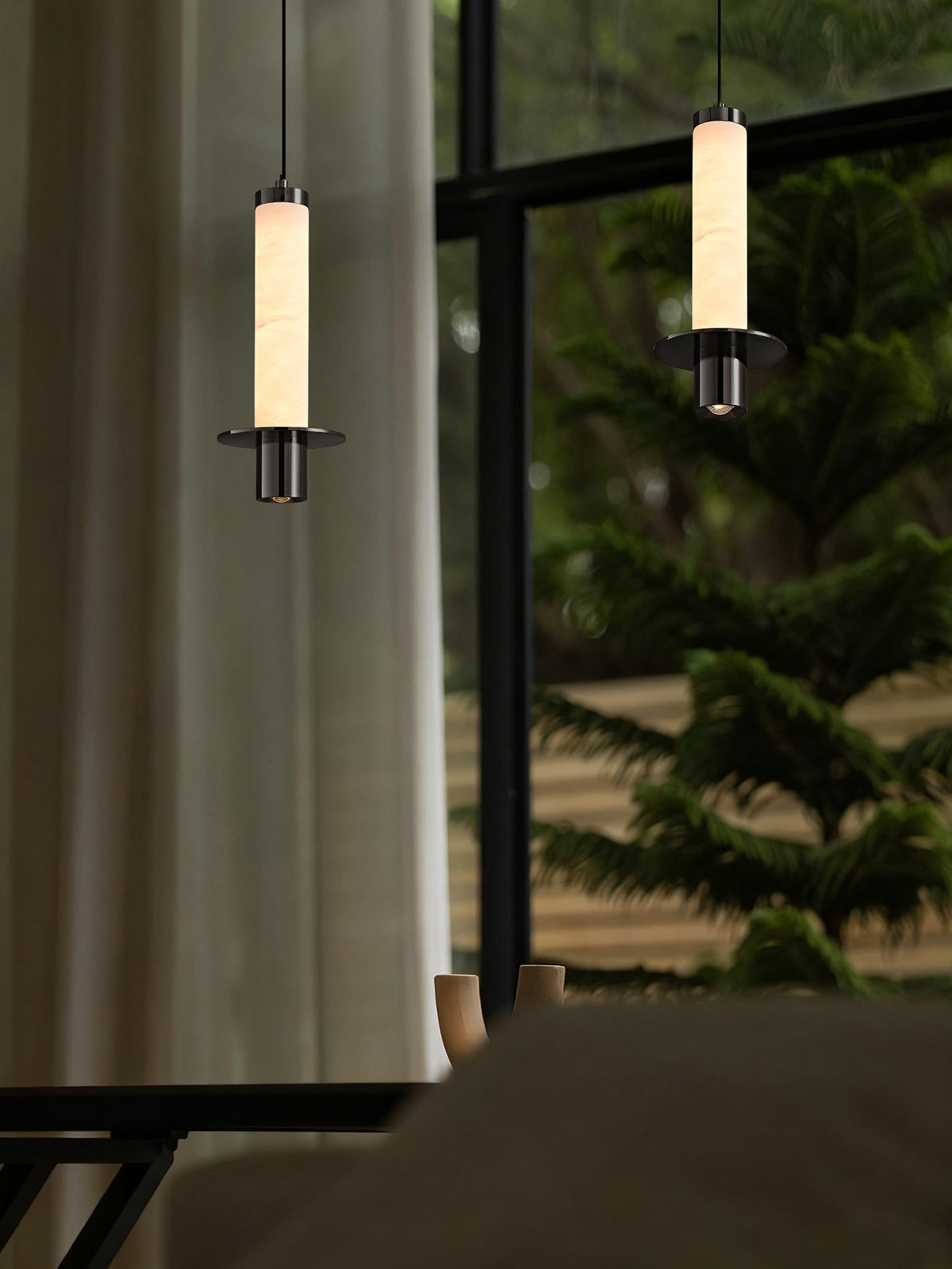 Eirenelia Slank Albast Cilindrisch Hanglamp