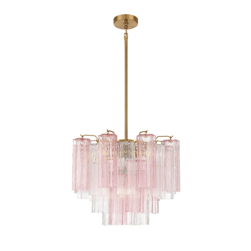 Namo Murano Kroonluchter Glasbuis Lagen Amber
