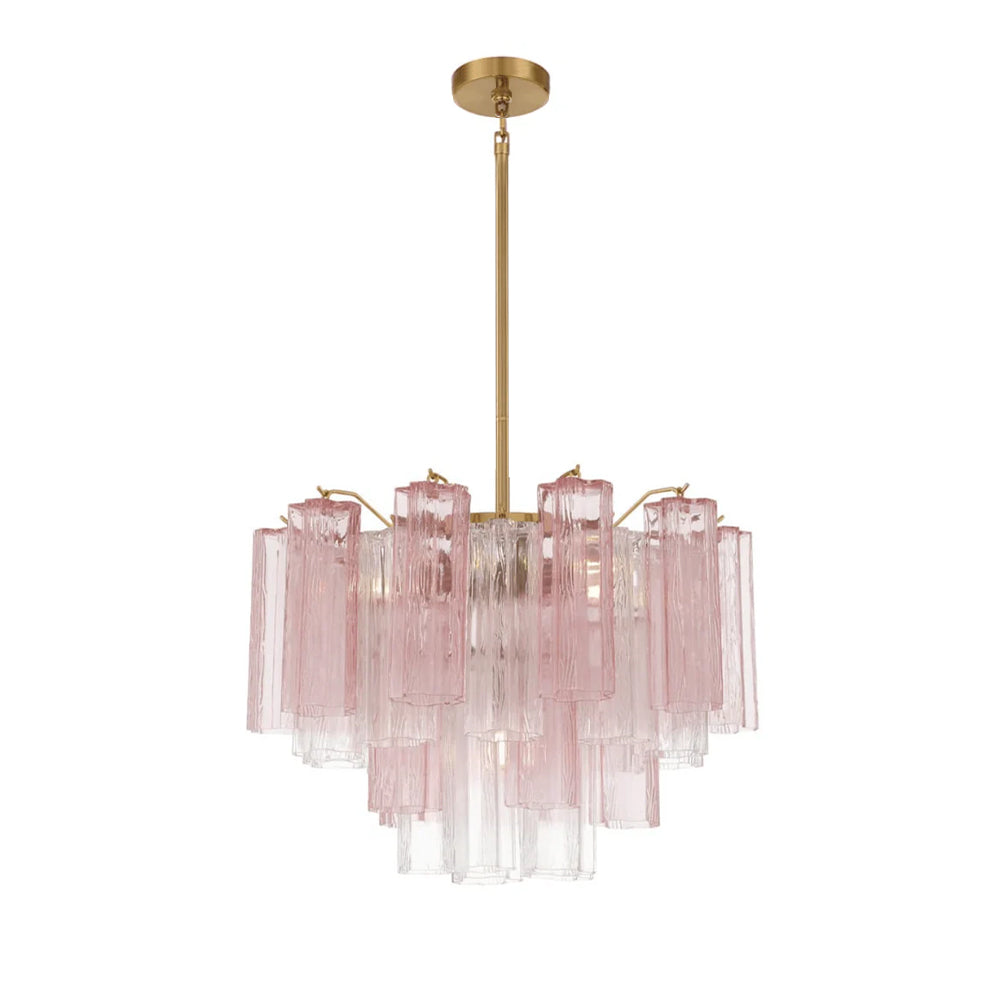 Namo Murano Kroonluchter Glasbuis Lagen Amber