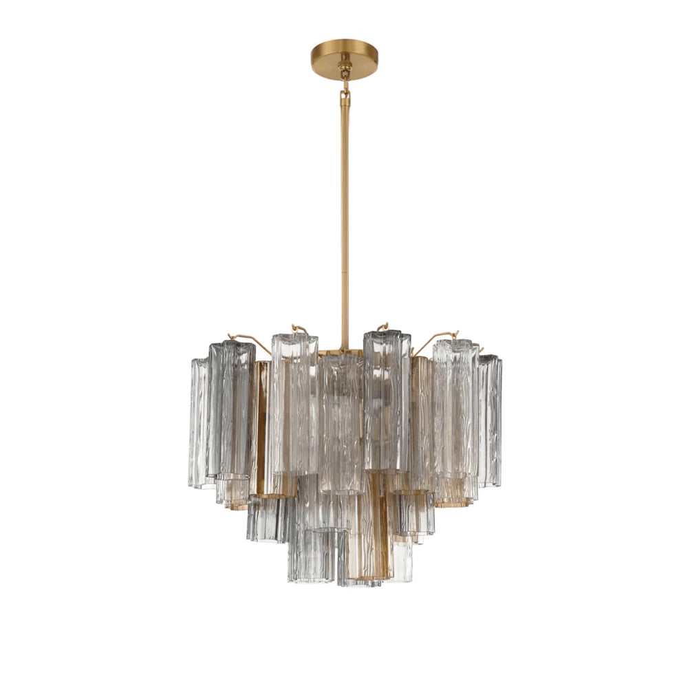 Namo Murano Kroonluchter Glasbuis Lagen Amber