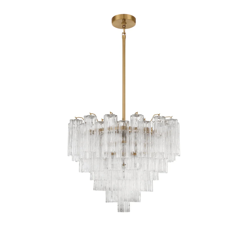 Namo Murano Kroonluchter Glasbuis Lagen Amber