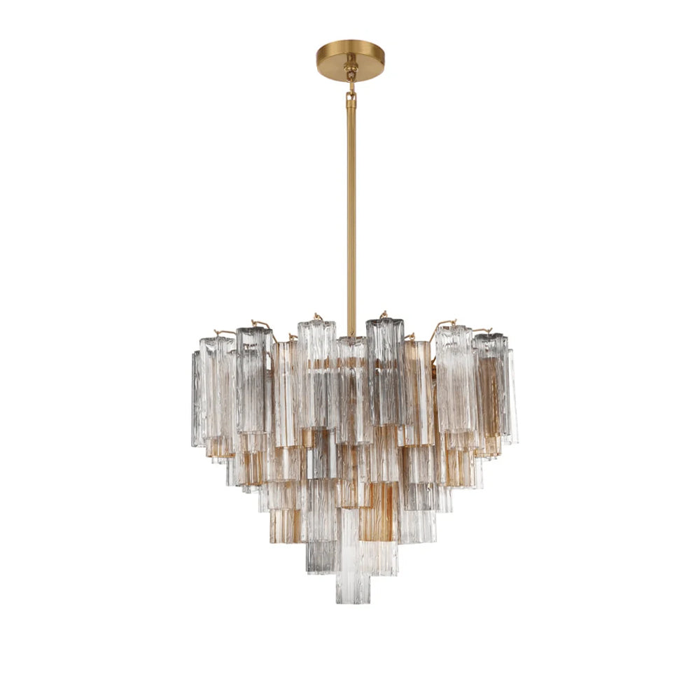 Namo Murano Kroonluchter Glasbuis Lagen Amber