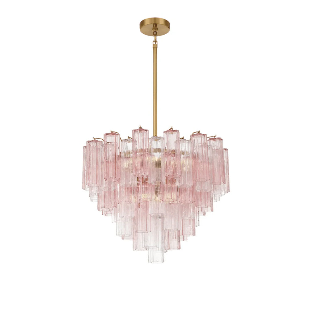 Namo Murano Kroonluchter Glasbuis Lagen Amber