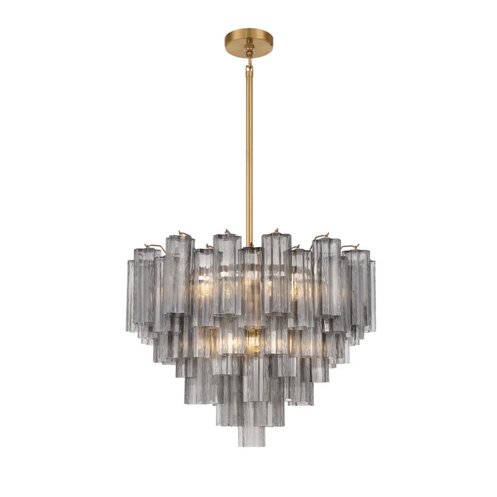 Namo Murano Kroonluchter Glasbuis Lagen Amber