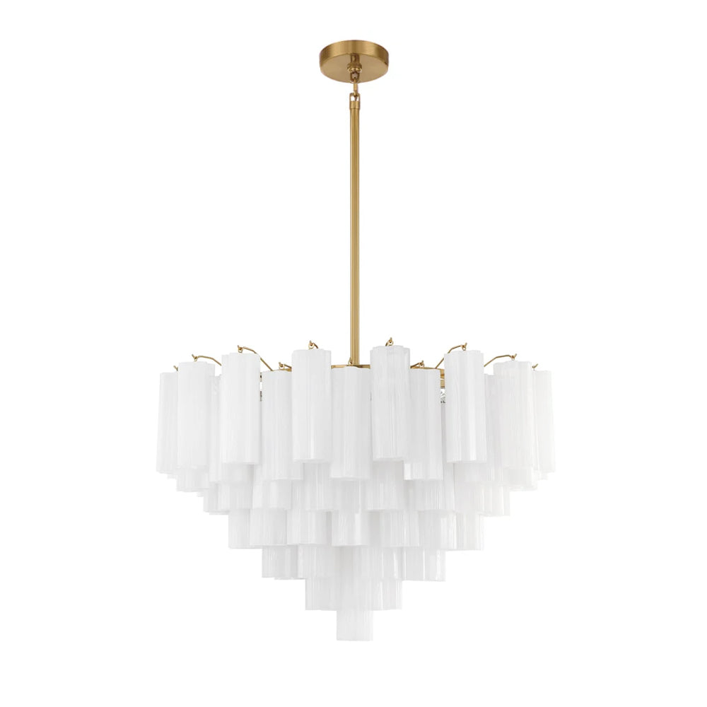 Namo Murano Kroonluchter Glasbuis Lagen Amber