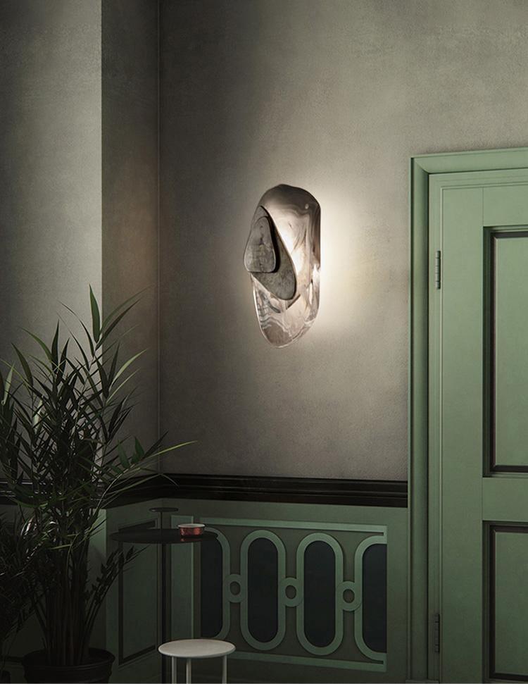 Gana Premium Noordse kunst glas wandlamp