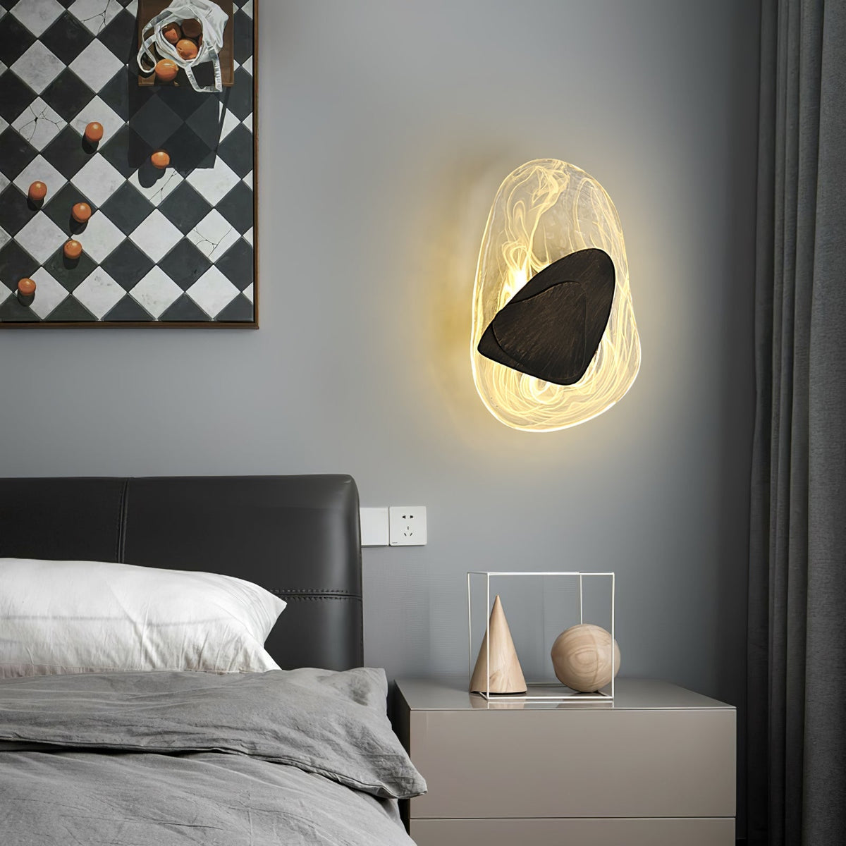 Gana Premium Noordse kunst glas wandlamp