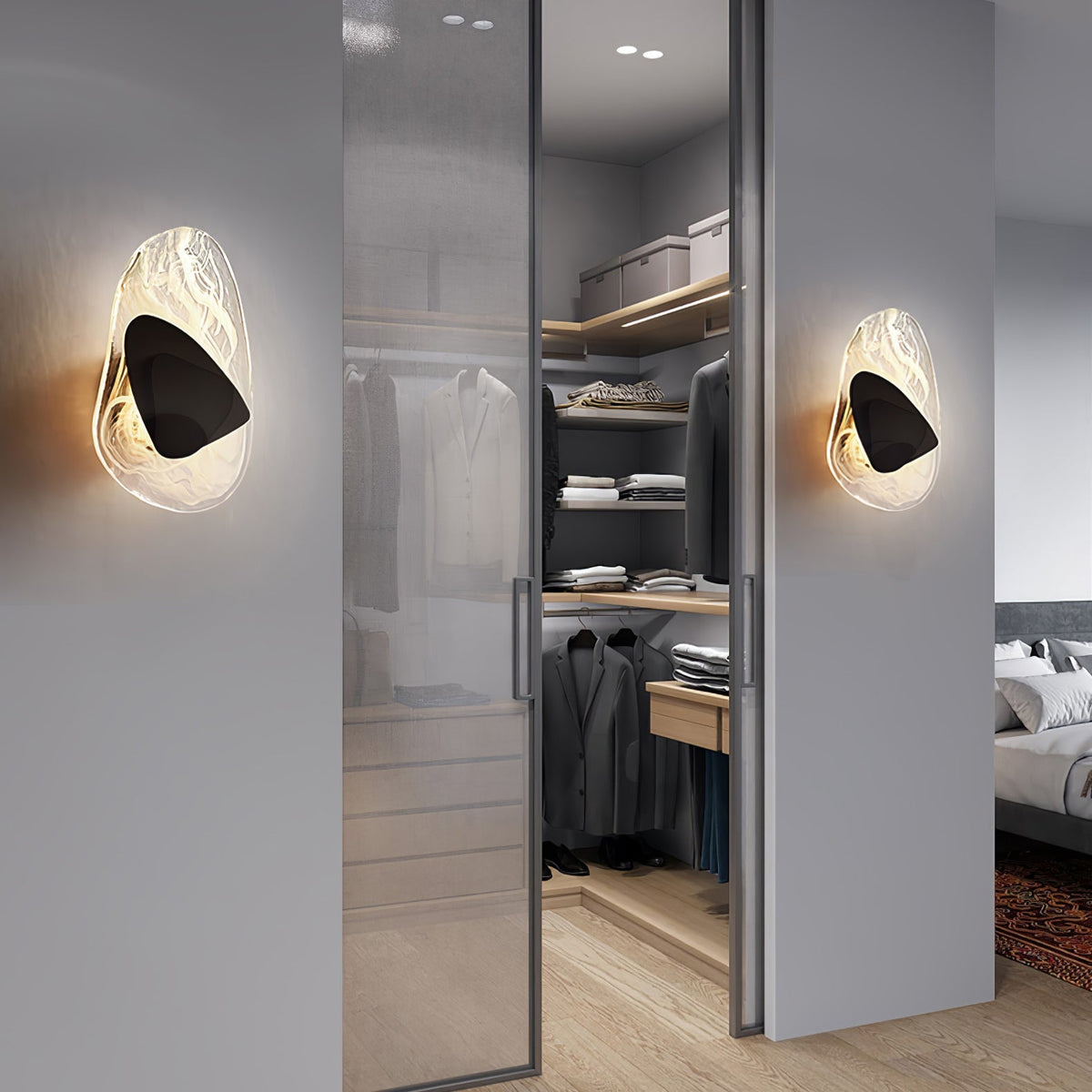 Gana Premium Noordse kunst glas wandlamp
