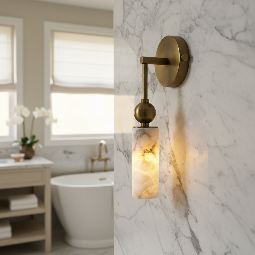 Alvire albasten wandlamp