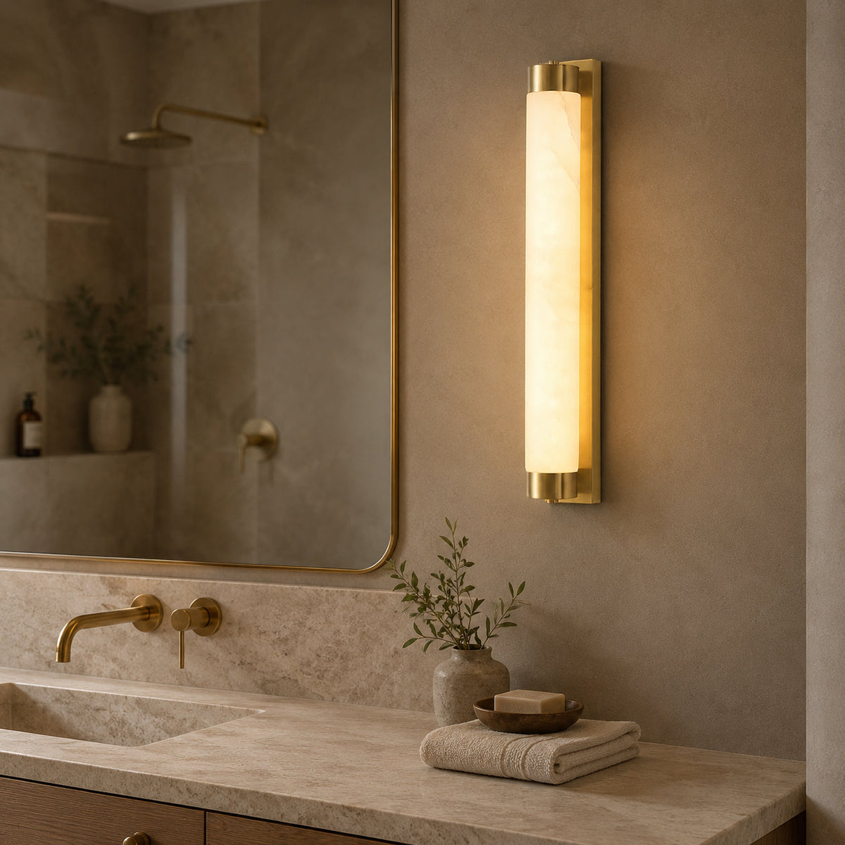 Alvion albasten wandlamp