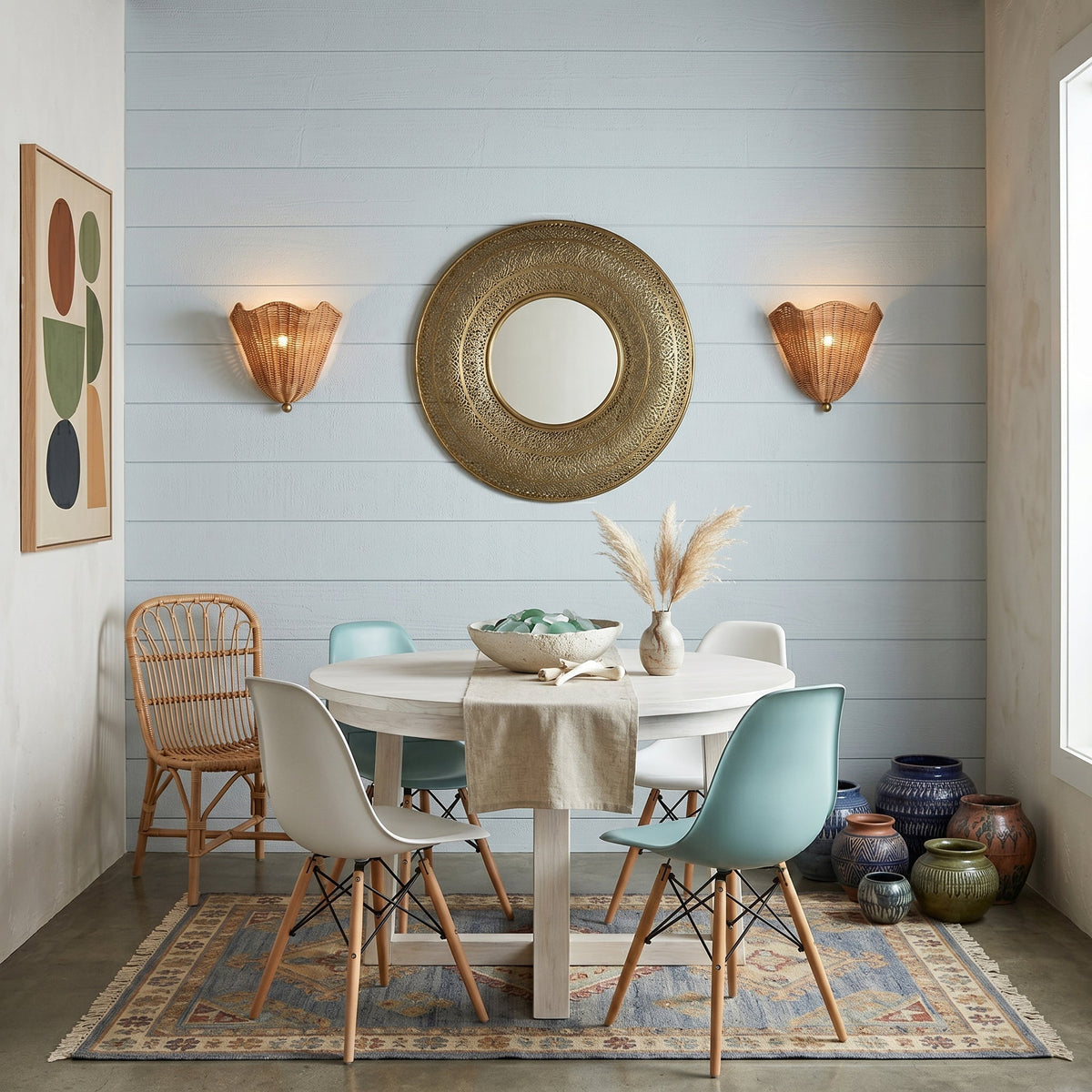 Lunero Rotan wandlamp
