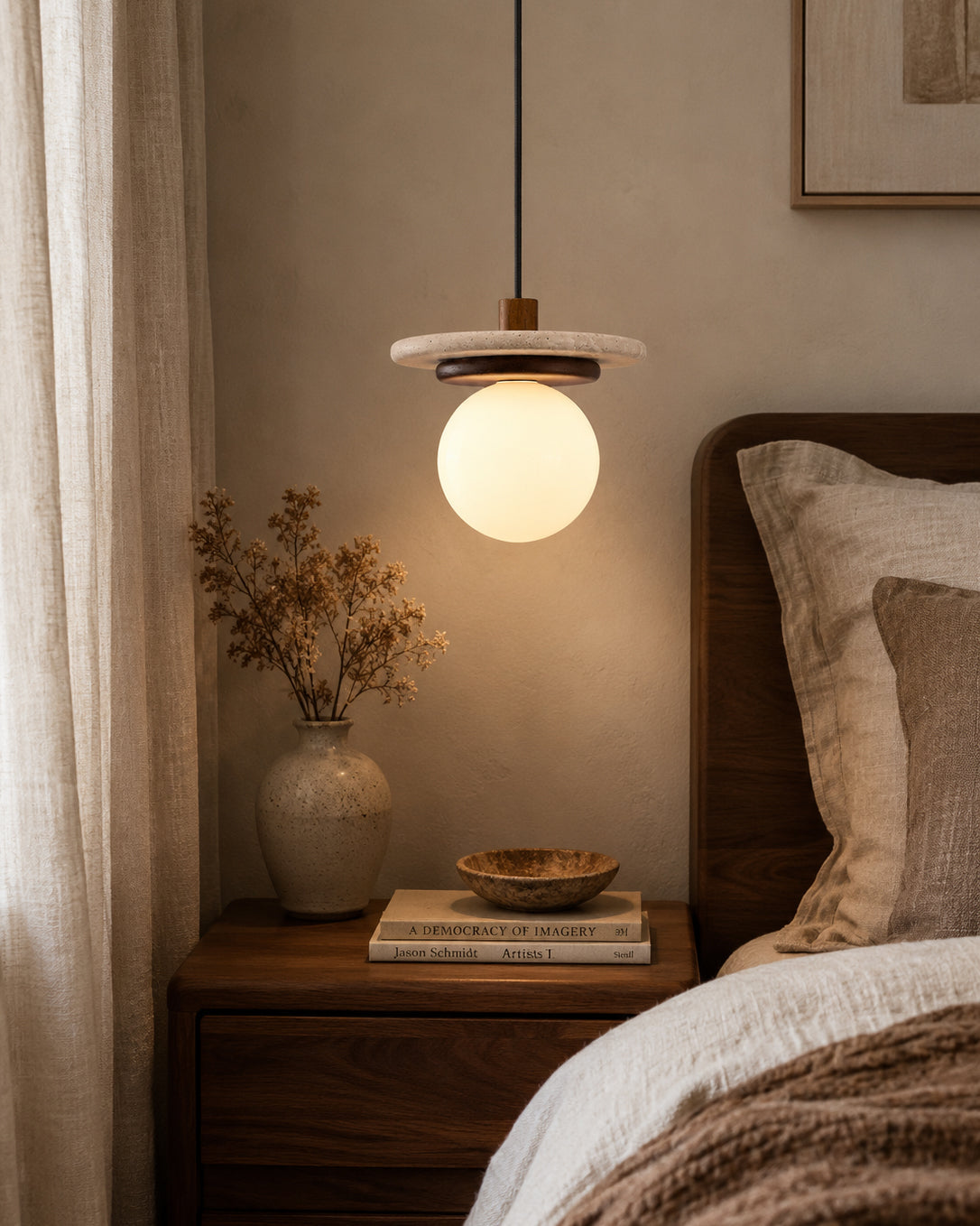 Farren travertin hanglamp