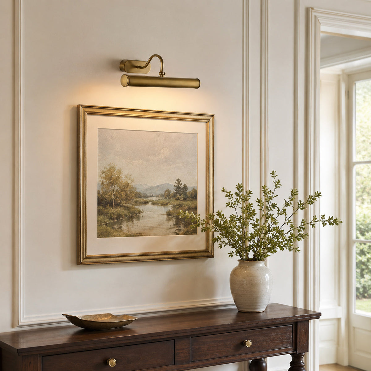 Ainsworth wandlamp van messing
