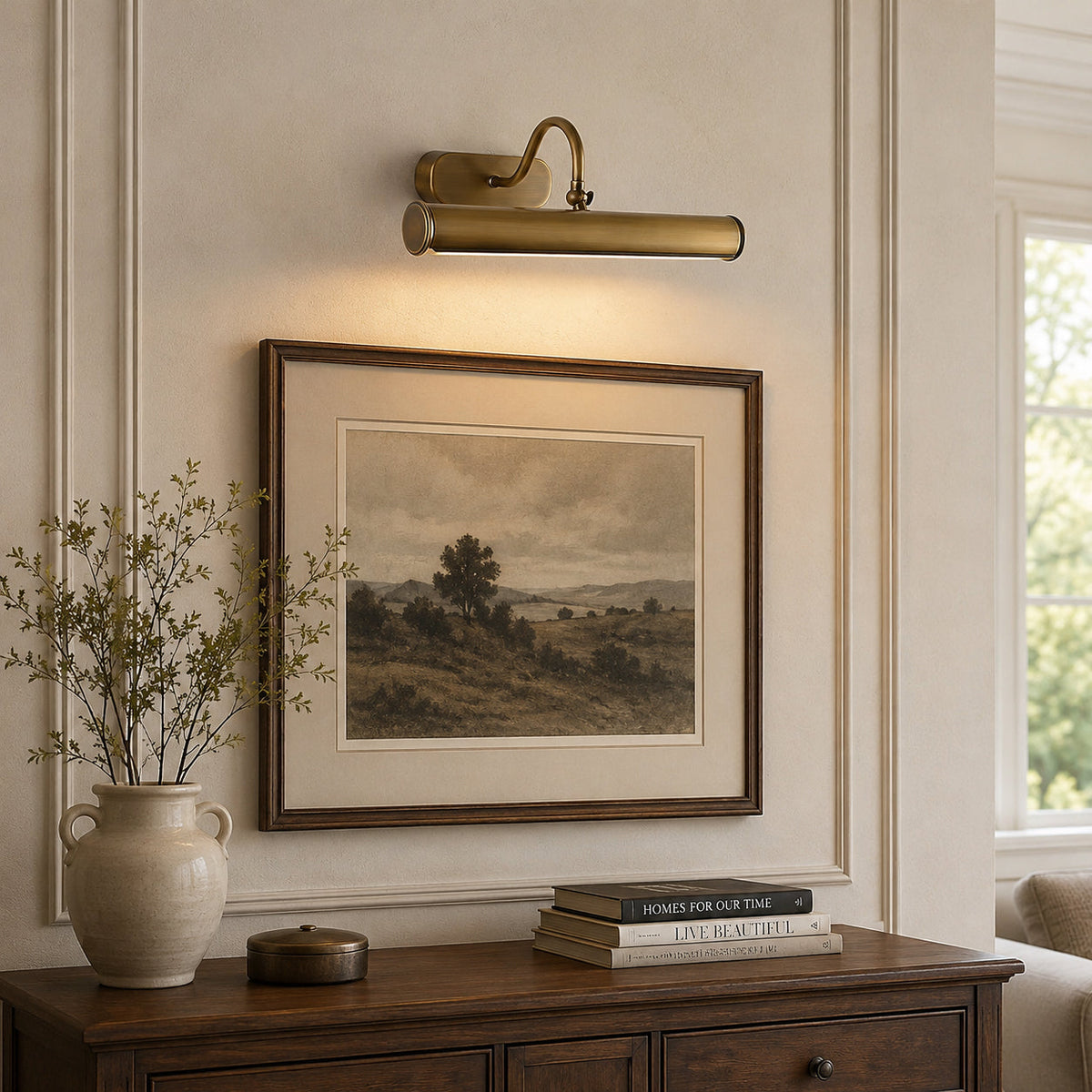 Ainsworth wandlamp van messing