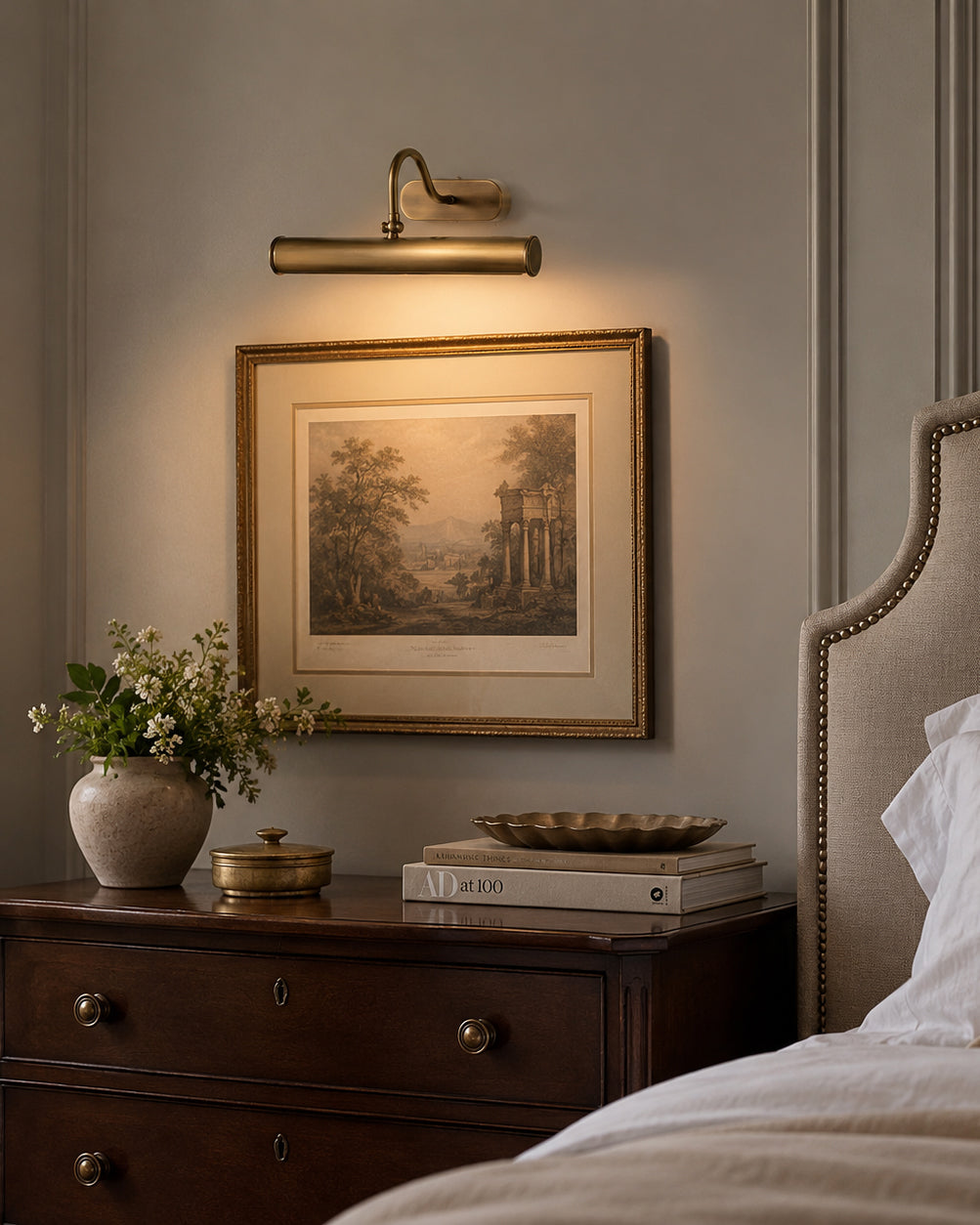 Ainsworth wandlamp van messing