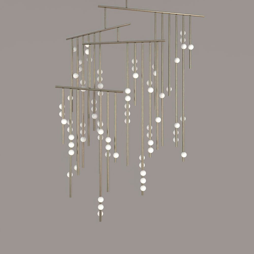 Bara Geometrische messing Lineaire hanglamp Kroonluchter