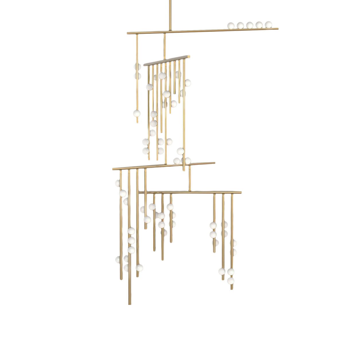 Bara Geometrische messing Lineaire hanglamp Kroonluchter