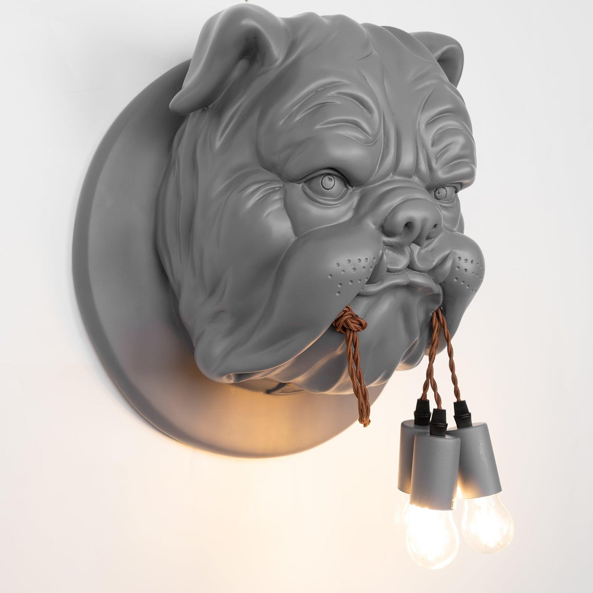 Umeri wandlamp Bulldog Sculpture Whimsical