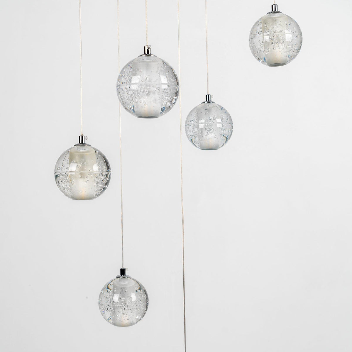 Kristallen bolcluster hanglamp