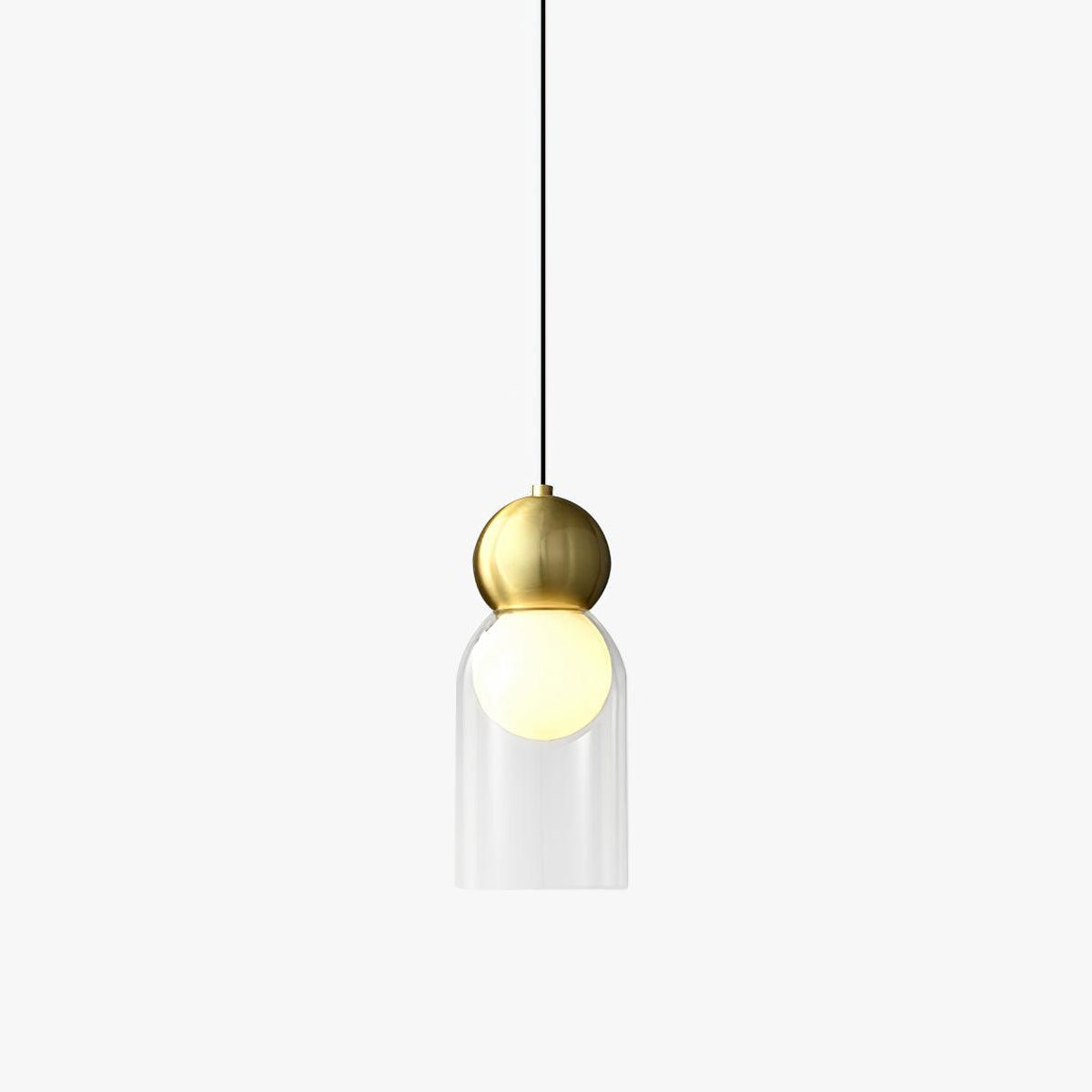 Veloina hanglamp messing glas Noordse geometrische